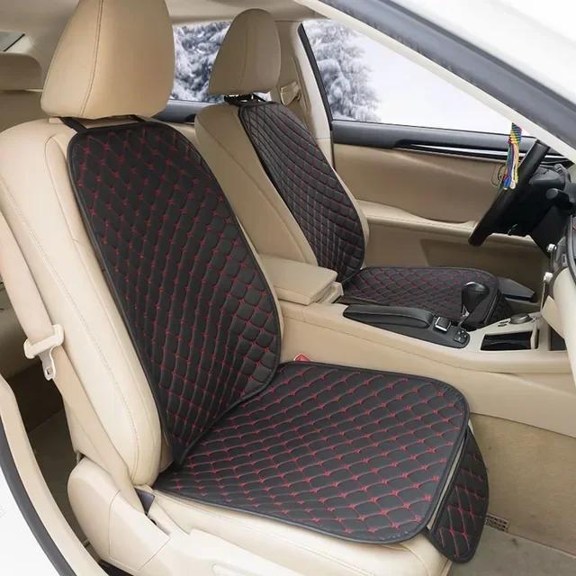 Car Seat Universal Leather Covers Set Four Seasons Front Rear Seat Protector Car Seat Cushion Pad Mat Auto Interior Accessories