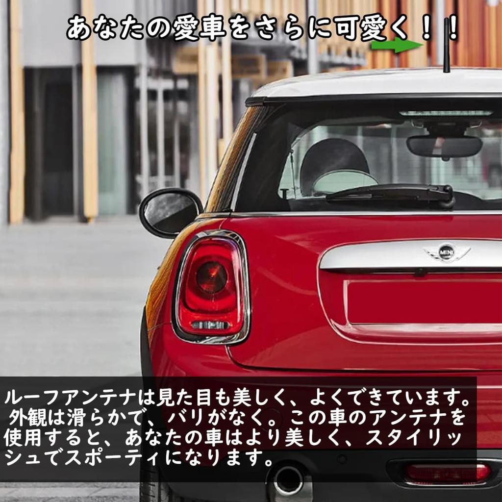 Topamz Short Antenna Car Antenna AM/FM Antenna General Purpose High Sensitivity Mast Carbon Fiber