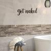 Get Naked Bathroom Wall Decor Black Metal Letters for Home Sticker for Living Room or Bathroom, Elegant and Fun Wall Decoration