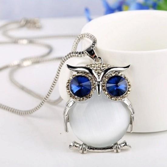 High Women Quality Fashion Rhinestone Crystal Pendant Animal Long Sweater Chain Jewelry Necklace