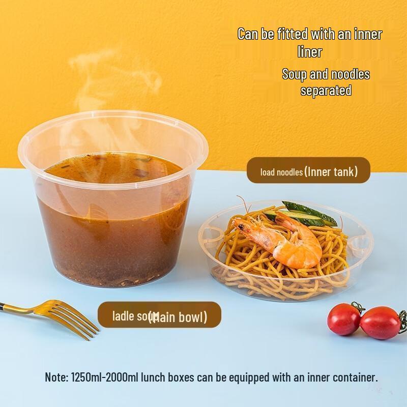 JINGRX Transparent Rectangular Disposable Food Containers