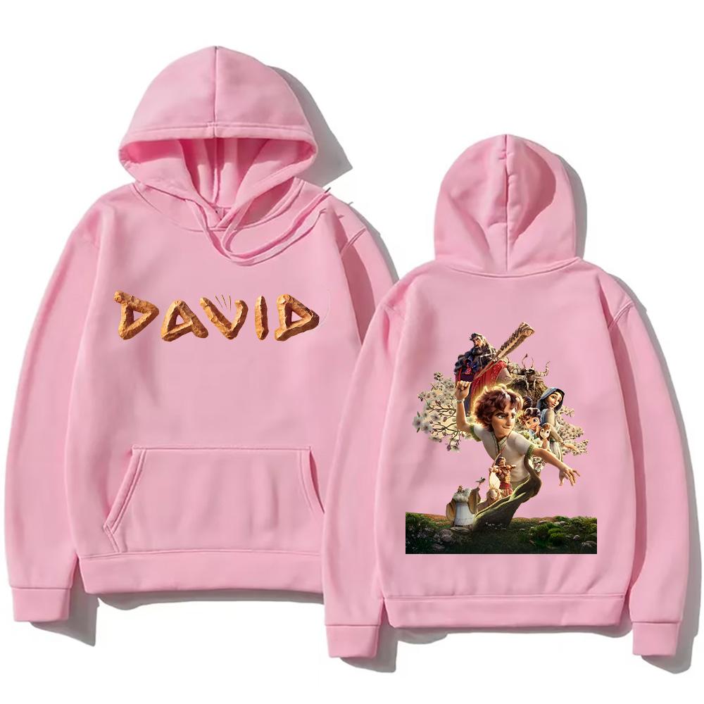 DAVID Film Hoodies Film Grafik Sweatshirts Trendige Pullover Anime Print Langarm Lässig Locker Streetwear