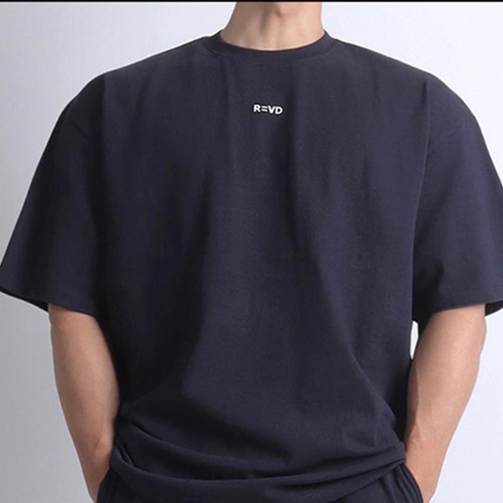 2023 New Loose Hip Hop Brand Gyms Sports Pure Color T Shirt Men Cotton Short Sleeve Running Workout Training Tees Fitness Tops