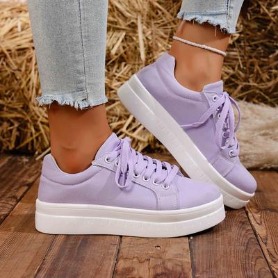 Fashion Autumn Women Platform Sneakers 2025 Comfortable Casual Sneakers Women Lace Up Vulcanized Shoes Women Plus Size Zapatos De Mujer