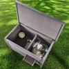 Outdoor Cat House Wooden Feral Cat Shelter with Roof & PVC Door Flaps