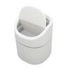 Desktop Garbage Can Button Flip Cover Reduce Odor Trash Debris Collector Can 2L Capacity