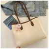 Large Capacity Faux Leather Tote Bag for Women Fashionable Commuter Shoulder Handbag CLE
