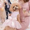 Lace Bow Bowknot Puppy Dresses Sequin Pet Wedding Dresses Dog Tulle Skirt  Small Medium Dogs