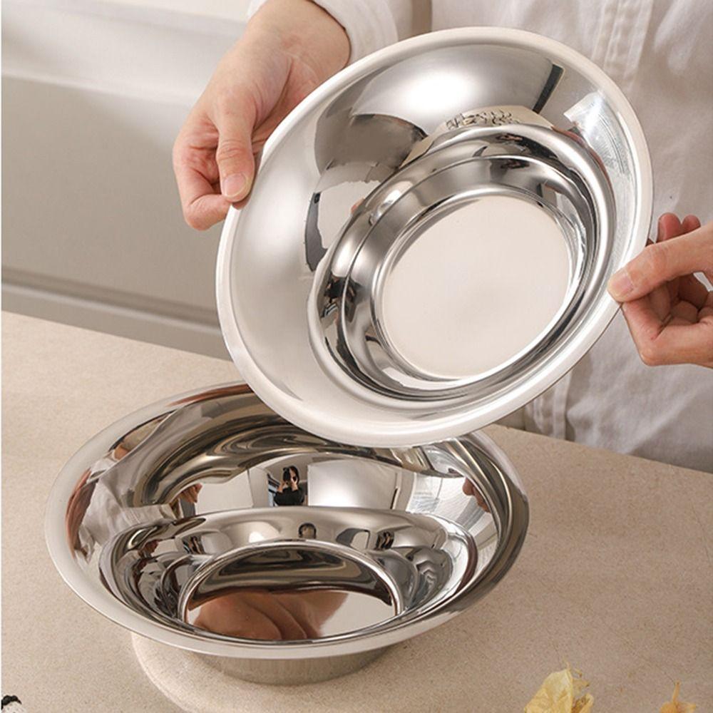 Rust-Proof Fruit Plate 304 Stainless Steel Serving Dishes Snack Storage Tray  Home Kitchen