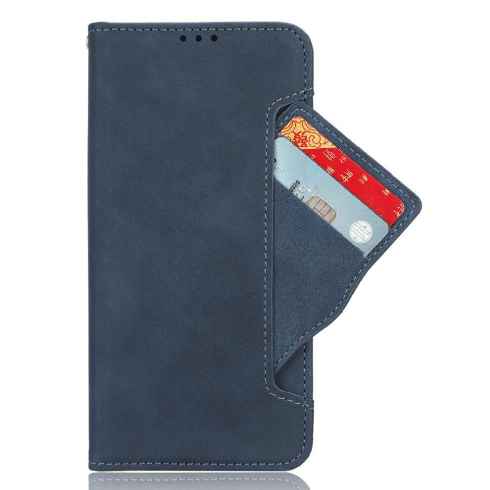 (Blue) Case for Hmd Pulse Pro/ Pulse Plus Adjustable Detachable Card Holder Leather Wallet Cover Magnetic Closure