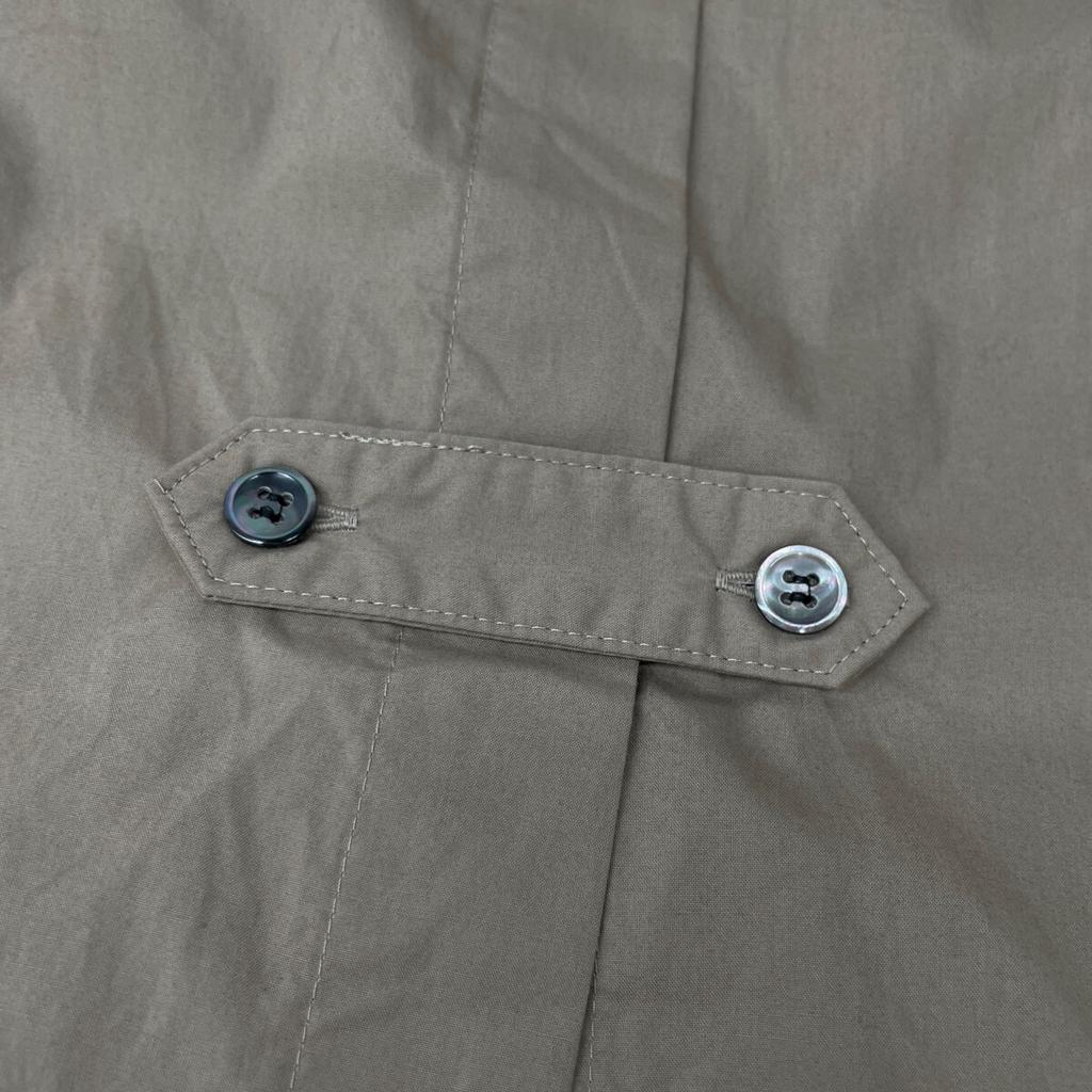 UNIVERSAL TISSU UT211SH009 Beige Natural Type Lighter Band Collar Long Shirt Tops Not Written beigeUsed