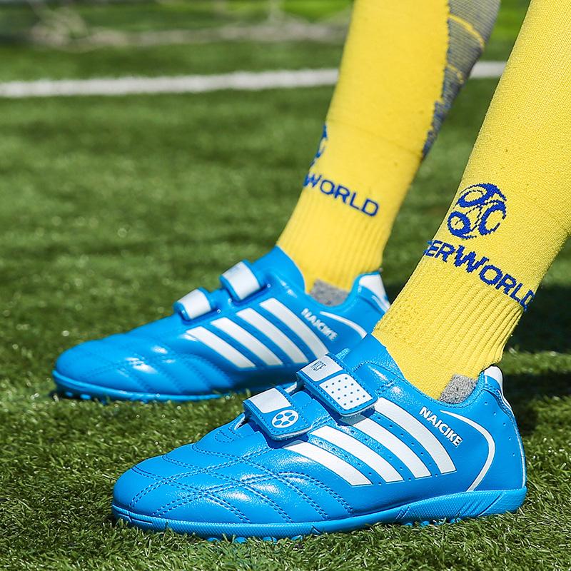 Shock-absorbing Non-slip Wear-resistant Velcro Short Nail Outdoor Football Shoes Training Children's Shoes