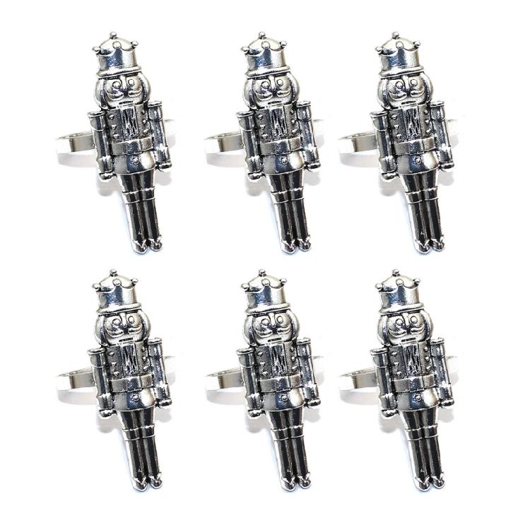 Metal Napkin Rings Christmas Nutcrackers Napkin Holder Wedding Table Decoration