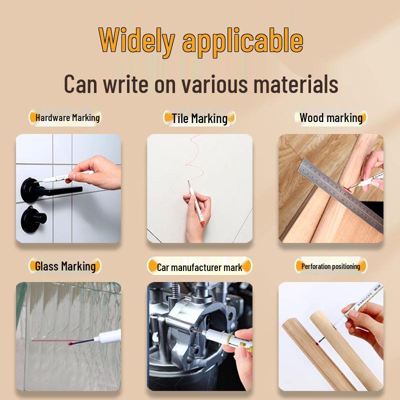 Oil-Based Long-Tip Marker for Woodworking & Tile