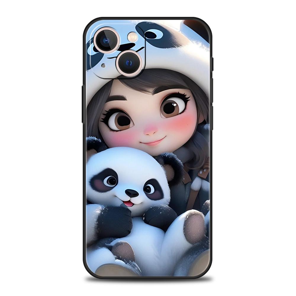 

Phone Case Cover for iPhone 17 16 15 14 13 12 Pro Max 11 Pro Max 17 AIR Plus Shockproof Soft TPU Shell Baby Panda Fundas Capas iPhone 15