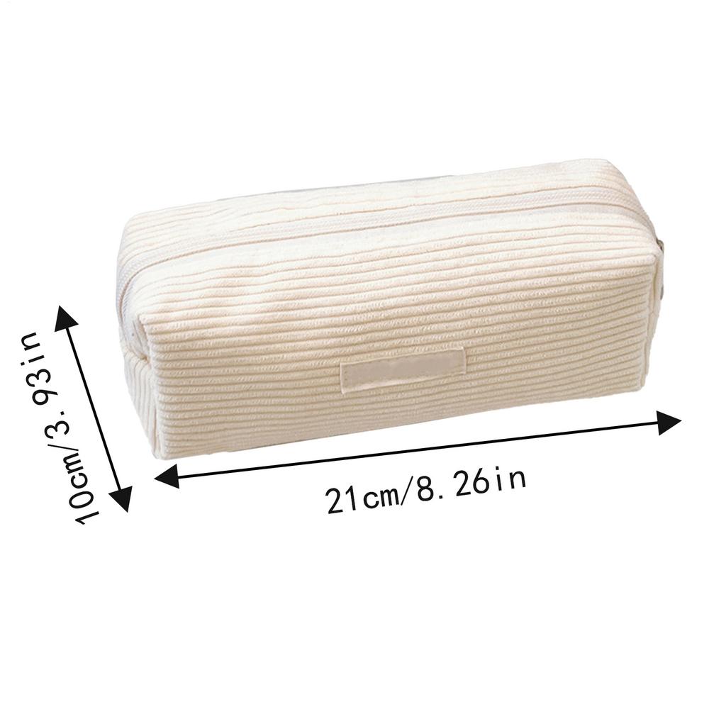 Large Capacity Pen Case Corduroy Pencil Organizer Case Cute Aesthetic Pencil Case Corduroy Pencil Case Zipper Pencil Box