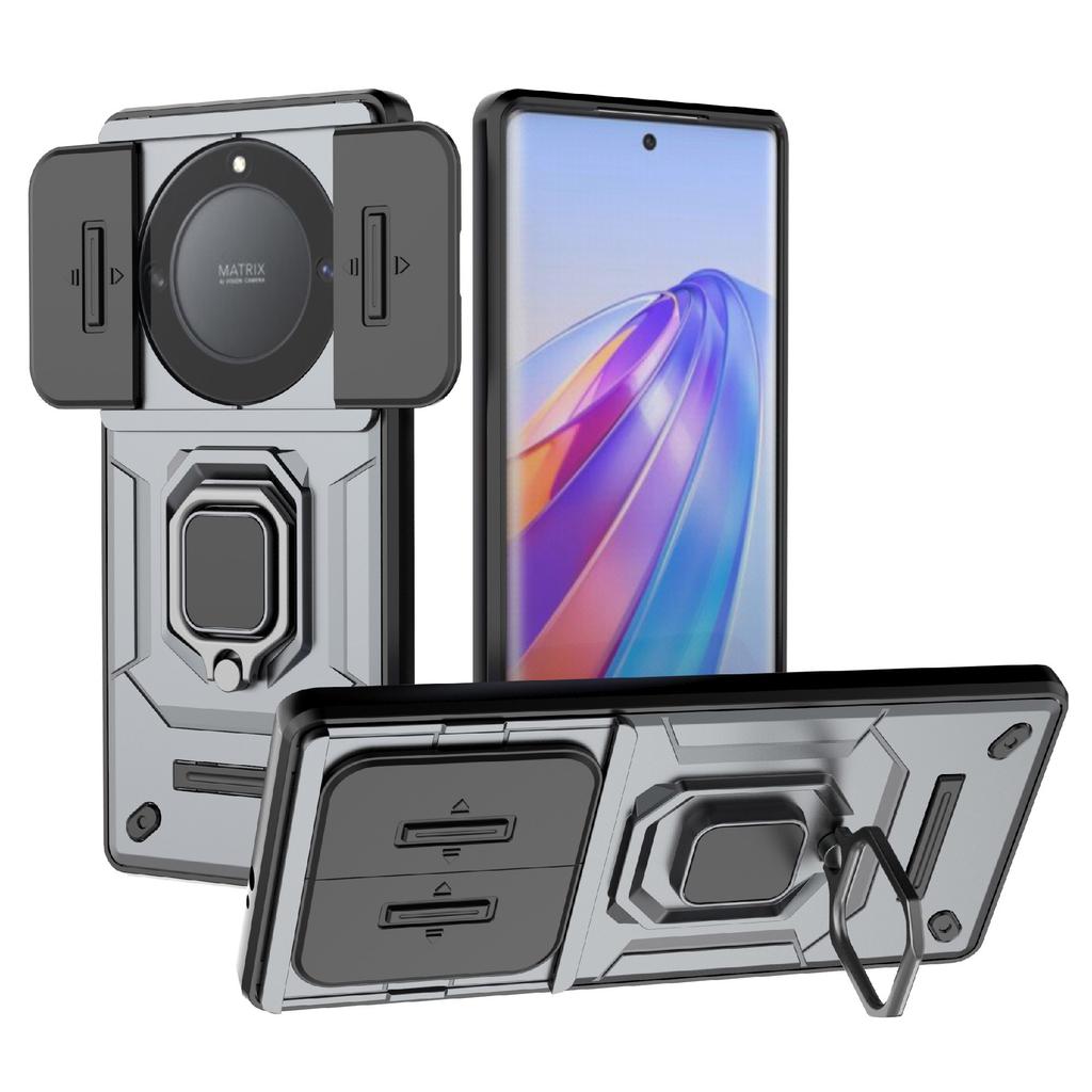 For Honor X40 5G/X9a 5G/Magic5 Lite 5G Case Phone Kickstand Cover with Slide Lens Guard