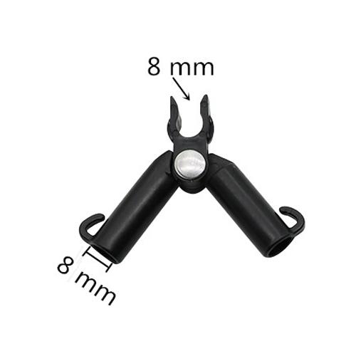 5 Pcs A-type Grip Clip Plant Support Rod Fixed Socket Adjustable Gardening Pillar Connector Clip Climbing Expandable Fence