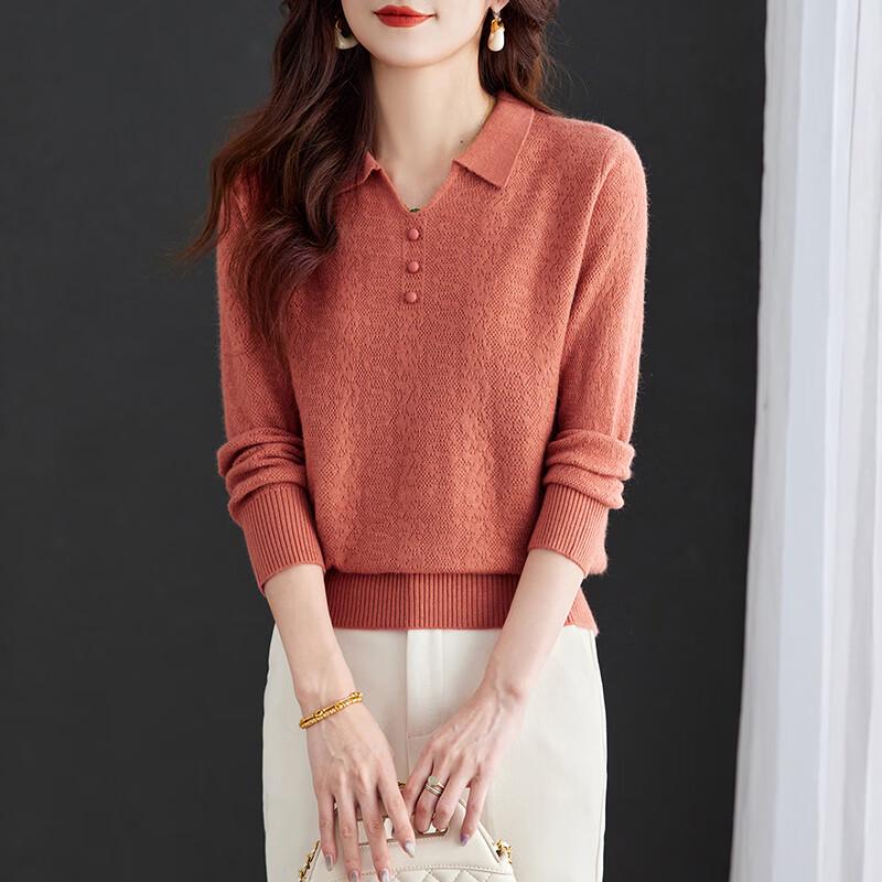 Mrdiane Wei Women's Shirt Collar Knit Sweater