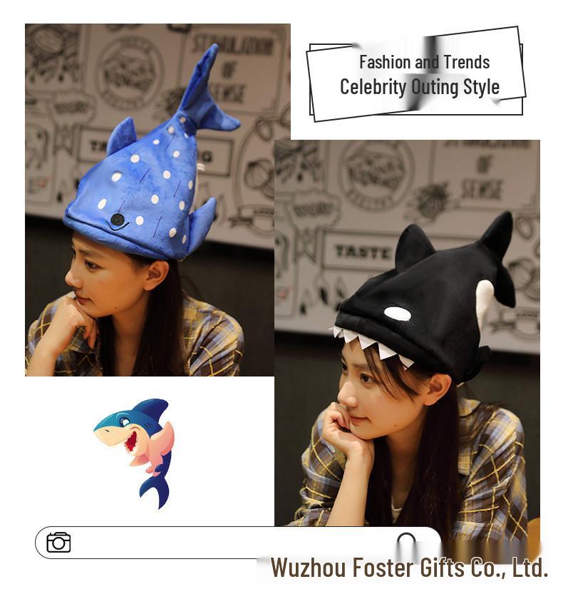 Shark Hat Sand Sculpture Halloween Cartoon Headgear - Funny Gift for All Ages