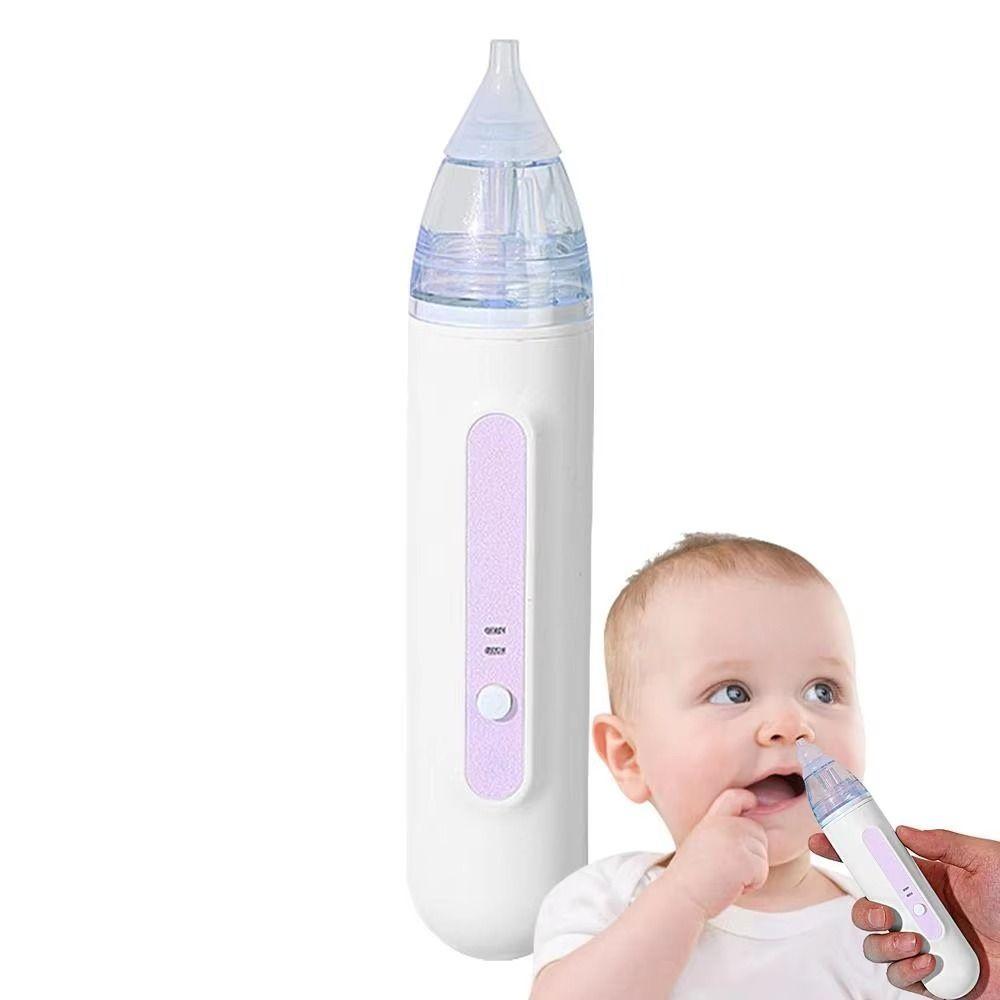 Silicone Nasal Aspirator Electric Adjustable Nose Cleaner Health Safety With Silicone Tips