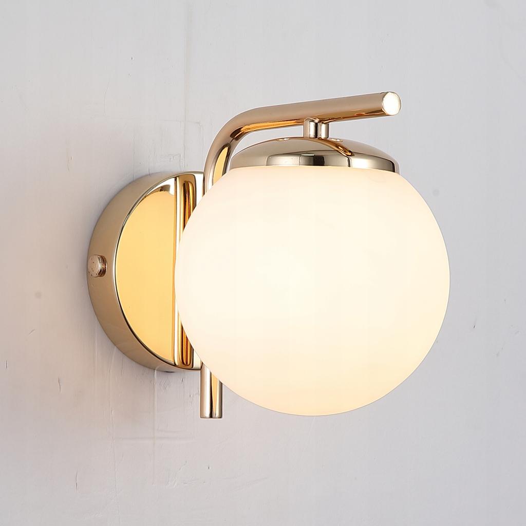 Modern Wall Lamp Sconce Led Balls Milky Gold 1*E27