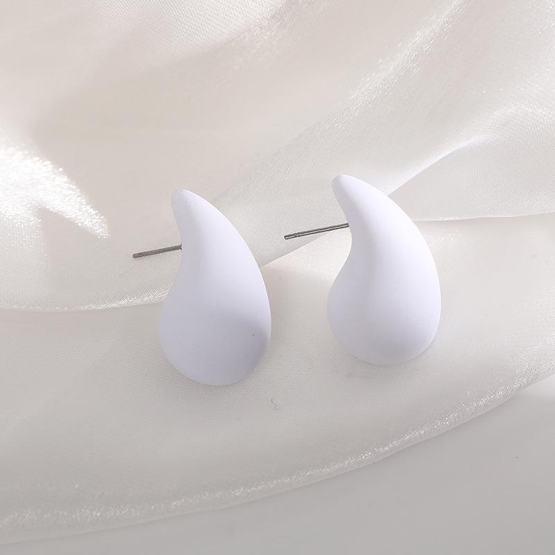 Pinkdudu Boucles d'oreilles à tige en forme de goutte d'eau minimalistes à la mode Boucles d'oreilles à tige en acrylique bonbon sucré pour femmes Bijoux Cadeaux PD1837