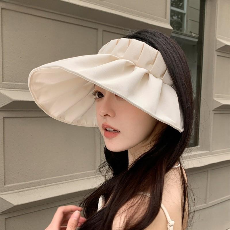Summer Wide Brim Sun Hat With Foldable Design For Women Outdoor Sun Protection