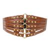 Rivet Decoration Wide Belts Hollow Out Design Corset Belt Fashion Decorative Belt  Body Shaper