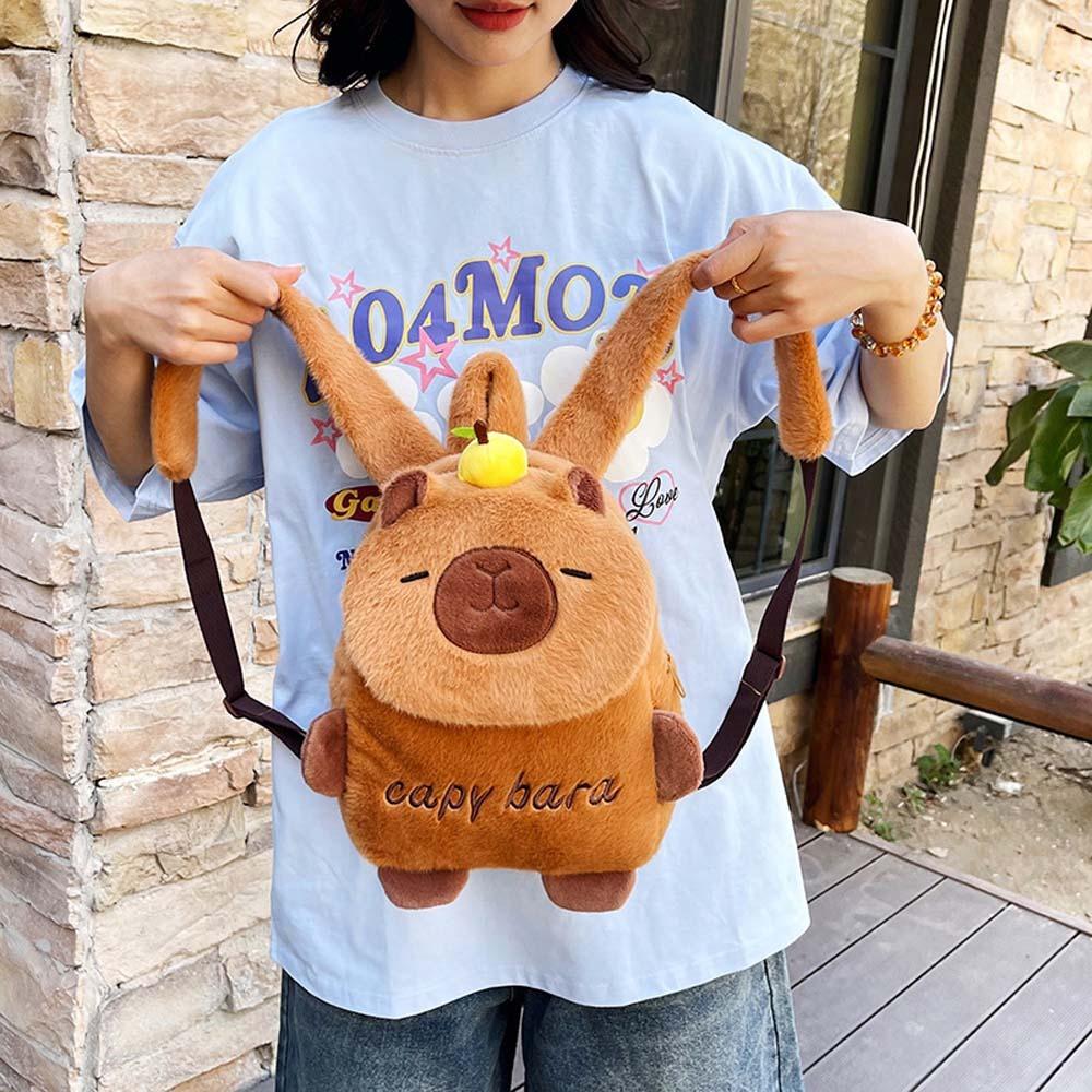 PP Cotton Cartoon Animal Daypack Embroidered Large Capacity School Bag  Daily