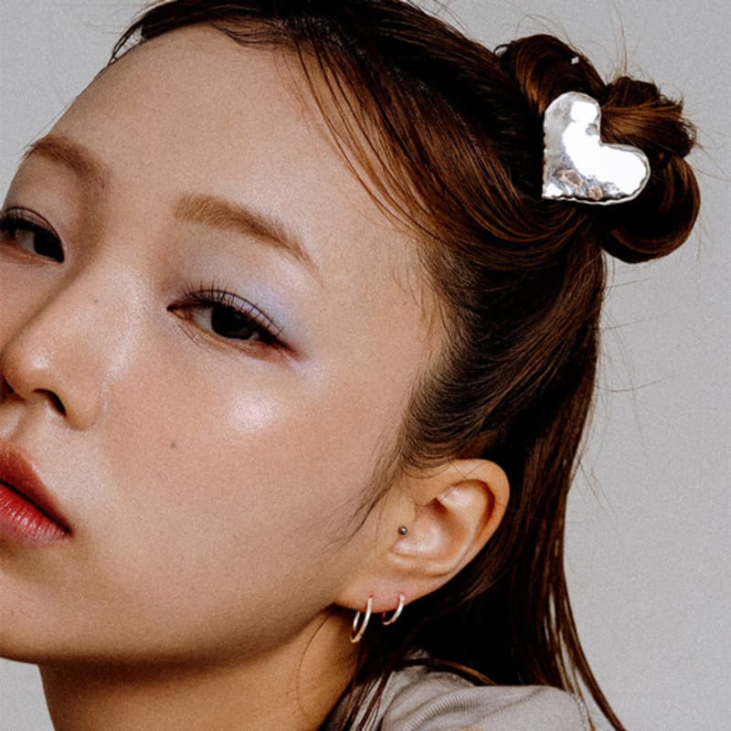 SCALETTO UR014 Heart / Star Textured Hairpin Set