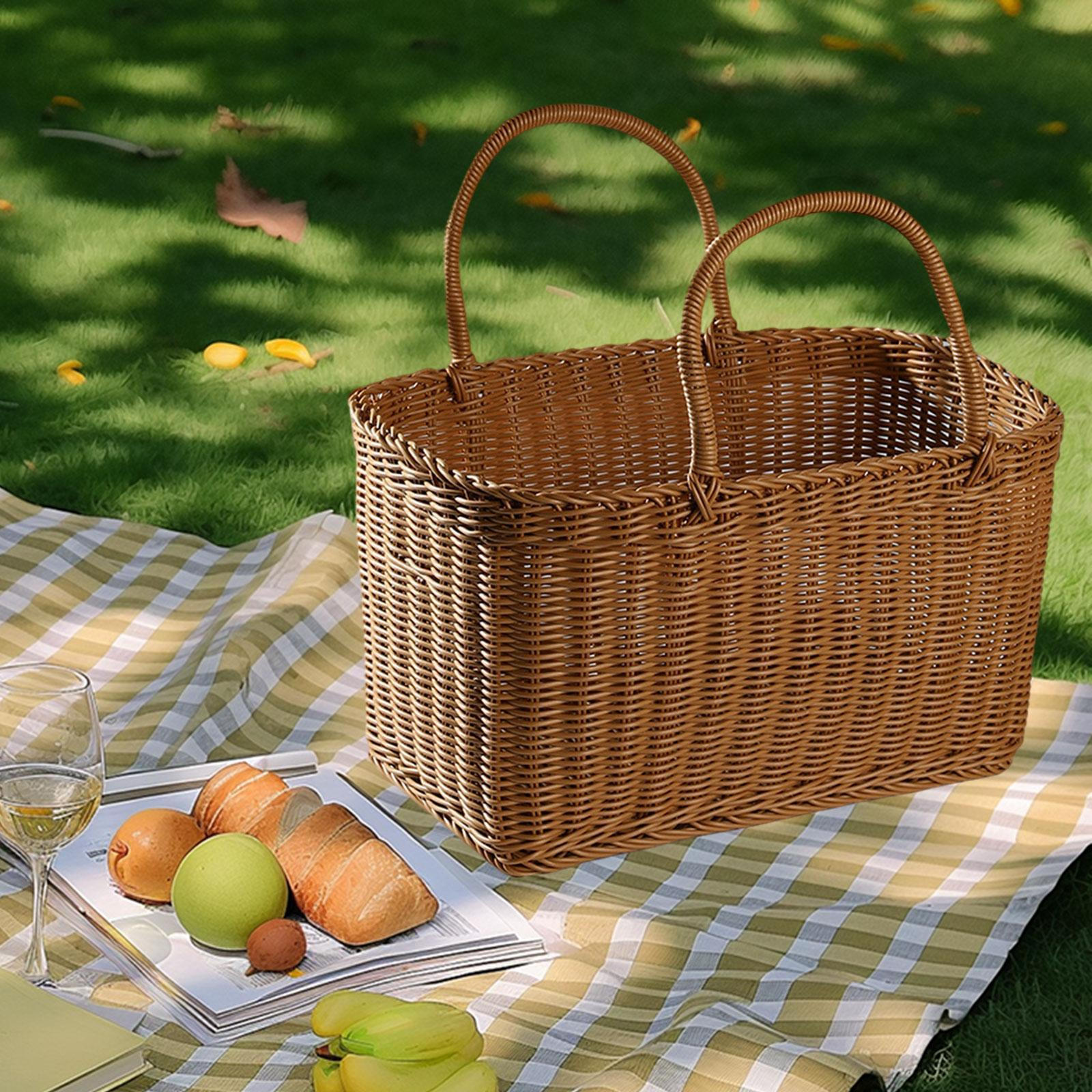 

Корзина ручной работы с покупками для кемпинга 36cmx19cmx21cm