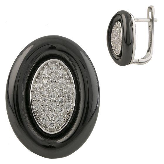 Silver Earrings with Ceramics (1220795)