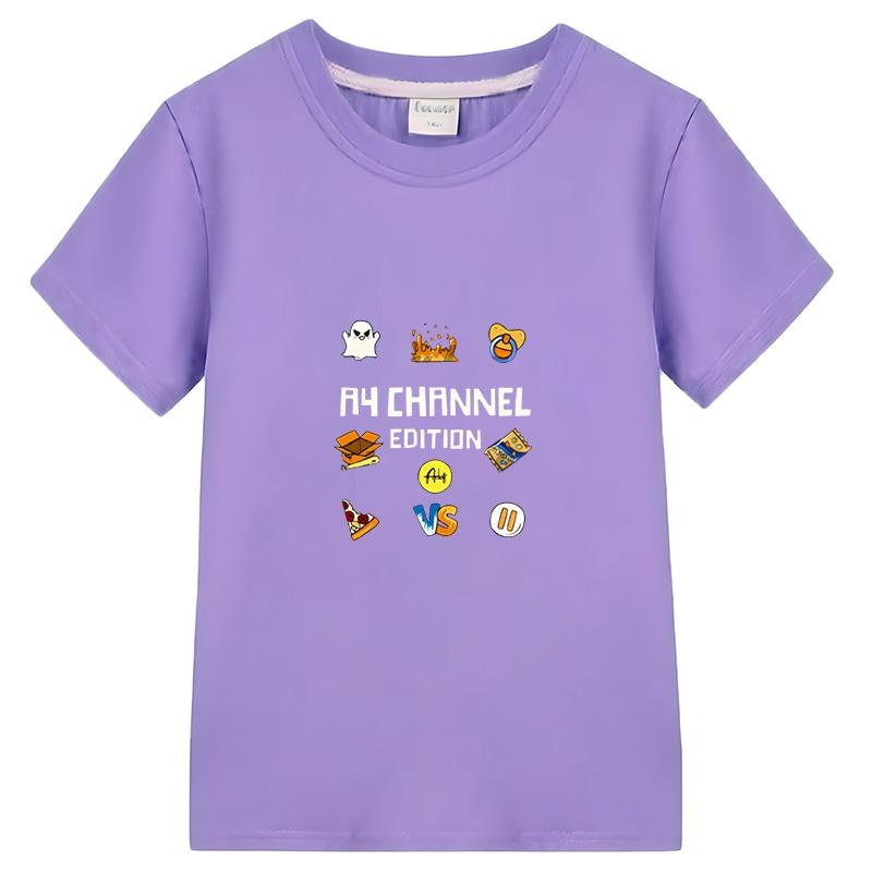 Kreslený merch A4 Lamba chlapec Dívčí tričko Léto 100% bavlna Děti Vlad papír A4 Kreslený Krátký rukáv y2k dětské oblečení jeden kus