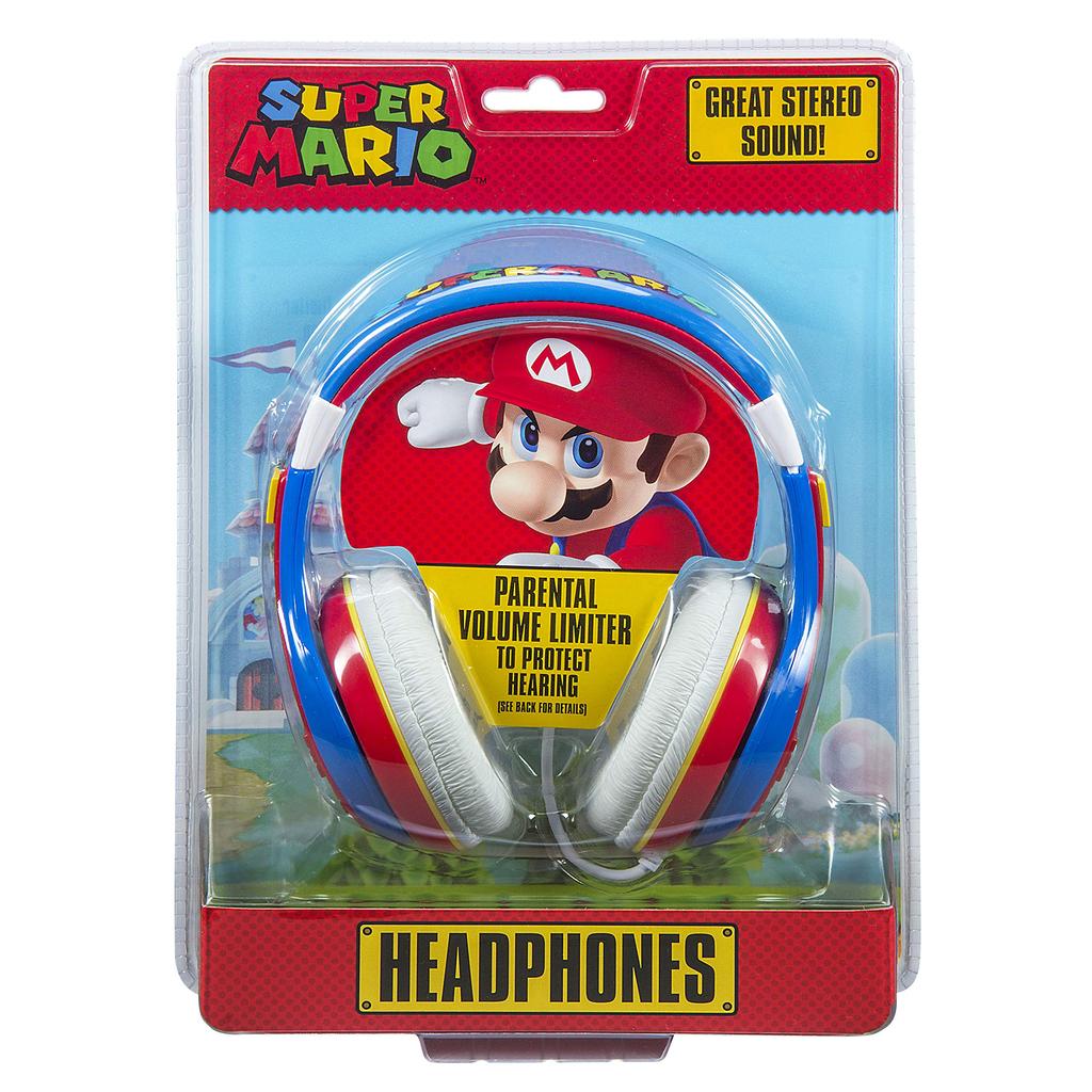 eKids Super Mario Headphones for Kids, Earphones, Music, Kids, Mario Characters, Volume Limiter, KIDdesigns