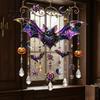 Mysterious Courtyard Landscaping Halloween Wind Chime, Colorful Bird Sun Catcher, Cute Spooky Window Suncatcher Ghost Windchime, Hanging Decoration
