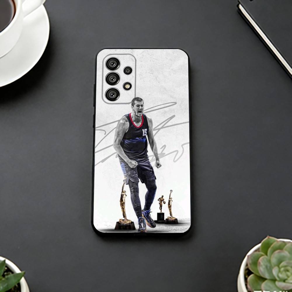 

Basketball Sport N-Nikola Jokic Phone Case Black Silicone Soft For Samsung S25,S24,S21,S22,S23,S30,Ultra,S20,Plus,Fe,Lite Samsung S225G