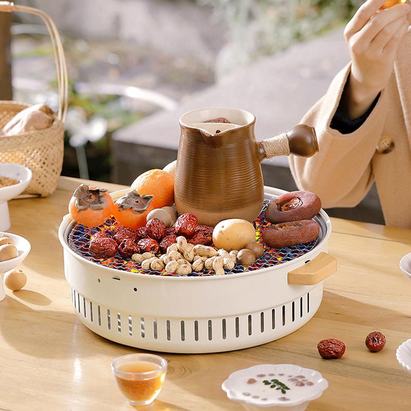 Portable Charcoal Grill 12.5 Inch Grill Charcoal Outdoor Patio Grill Fire Pot Outdoor Cooking Grill