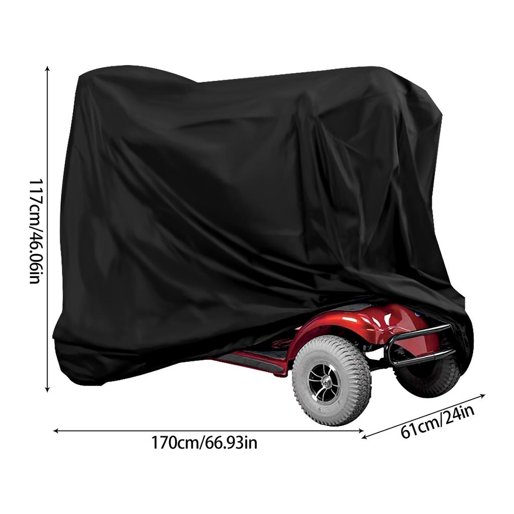 Mobilitätsroller-Abdeckung Wasserdichte Rollstuhl-Aufbewahrungsabdeckung für Reise-Scooter Wetterfeste Abdeckung für Elektroroller Strapazierfähig 190D