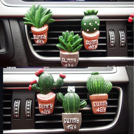 Lovely Cactus Bread Tomato Car Air Vent Outlet Fragrance Perfume Clip Freshener