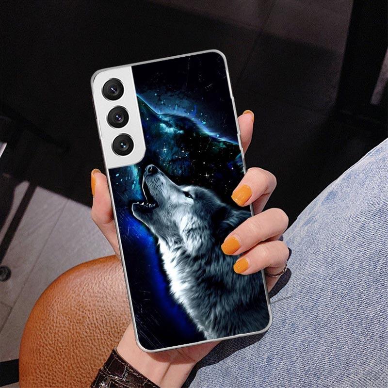 Angry Animal Wolf Fierce Phone Case For Samsung Galaxy S24 S25 Edge S26 Ultra S23 S22 S21 Plus S20 FE + Personalized Print Cover