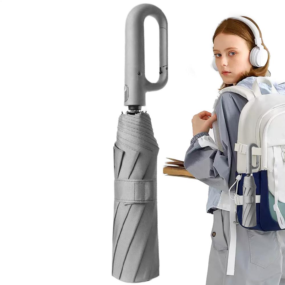 Windproof Umbrella Wind Proof Umbrellas Automatic Carabiner Handle Umbrella Compact Folding Umbrella Automatic Open And Close