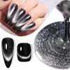 7ML Black Crystal Cat Magnetic Gel Sparkling Glitter Gel Nail Polish Semi Permanent Uv Gel Nail Art No Need Base Color
