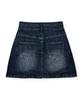 Bonseullipi Double Button Denim Mini Skirt (Black)