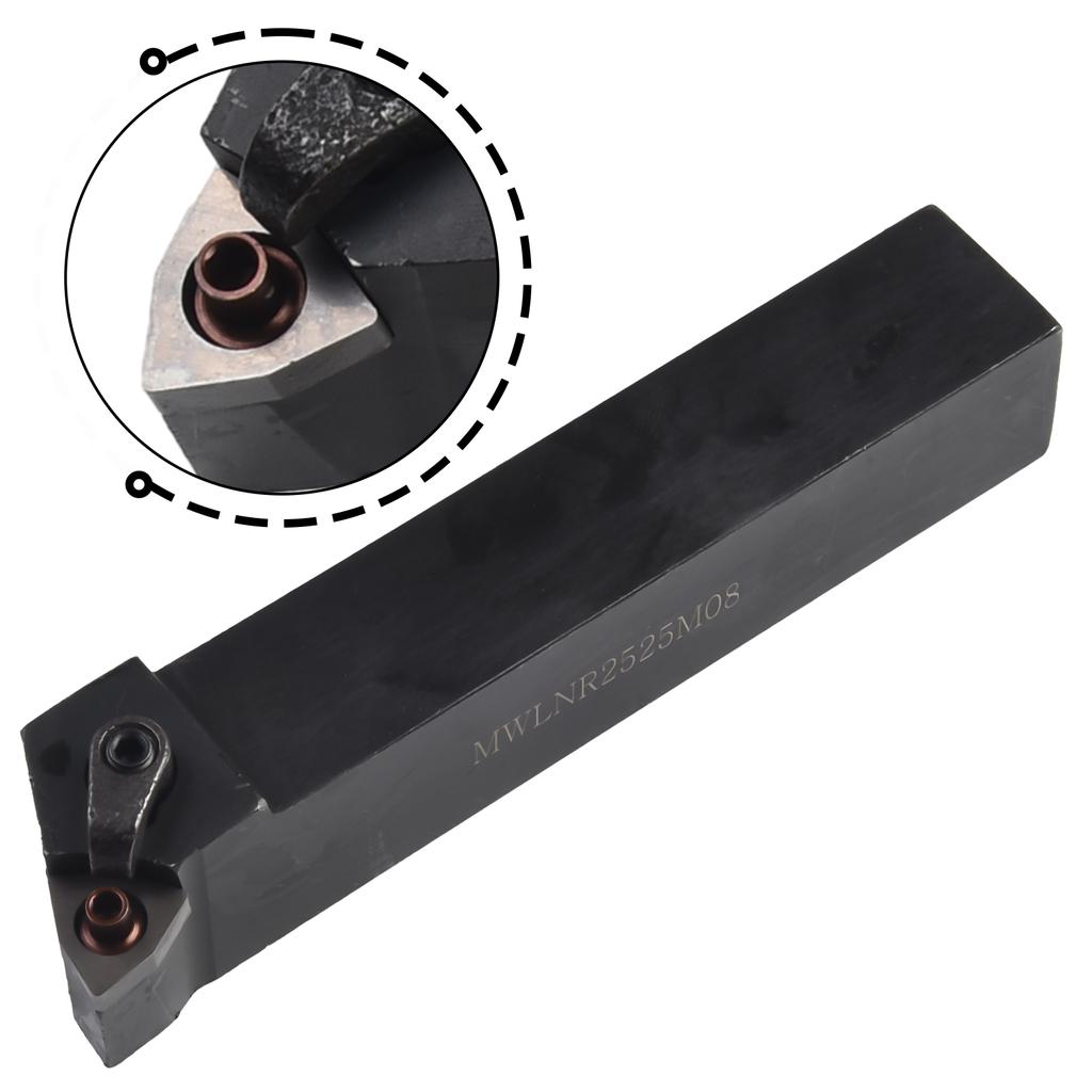 Blade Lathe Turning +10pcs 25mm Carbide Gold Inserts Kit Stainless Steel WNMG080404 Wrench MWLNR2525M08 Part Accs