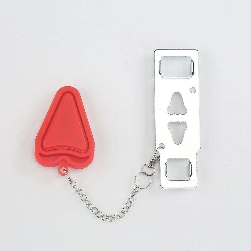

Portable Door Lock Double Hole Security Door Locker Safety Latch Metal Lock Home Room Hotel Anti Theft Security Lock красный