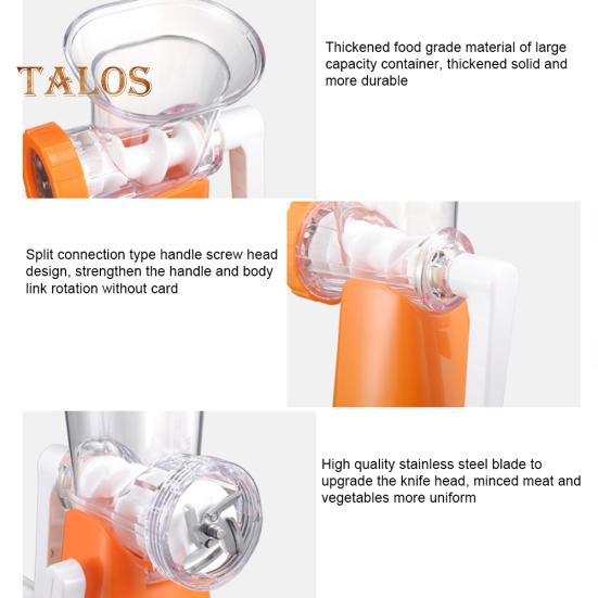 Powerful Meat Grinder Multifunctional Manual Food Cutter Blender Grinding Tool Live City Fashion Home Decor