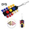 Golf-Tee-Halter, tragbarer Golf-Tee-Aufbewahrungshalter mit 12 Golf-Tees-Löchern, Golftaschen-Befestigung, Golf-Tees-Träger für Golfwagen, Schlagen