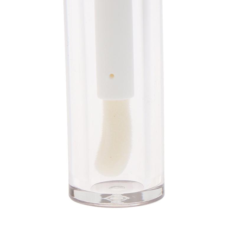 5ml Electroplated Lip Gloss Tube Transparent Pink/Gold/Silver Thick Rod Large Brush Head Empty Bottle Lips Glaze Container