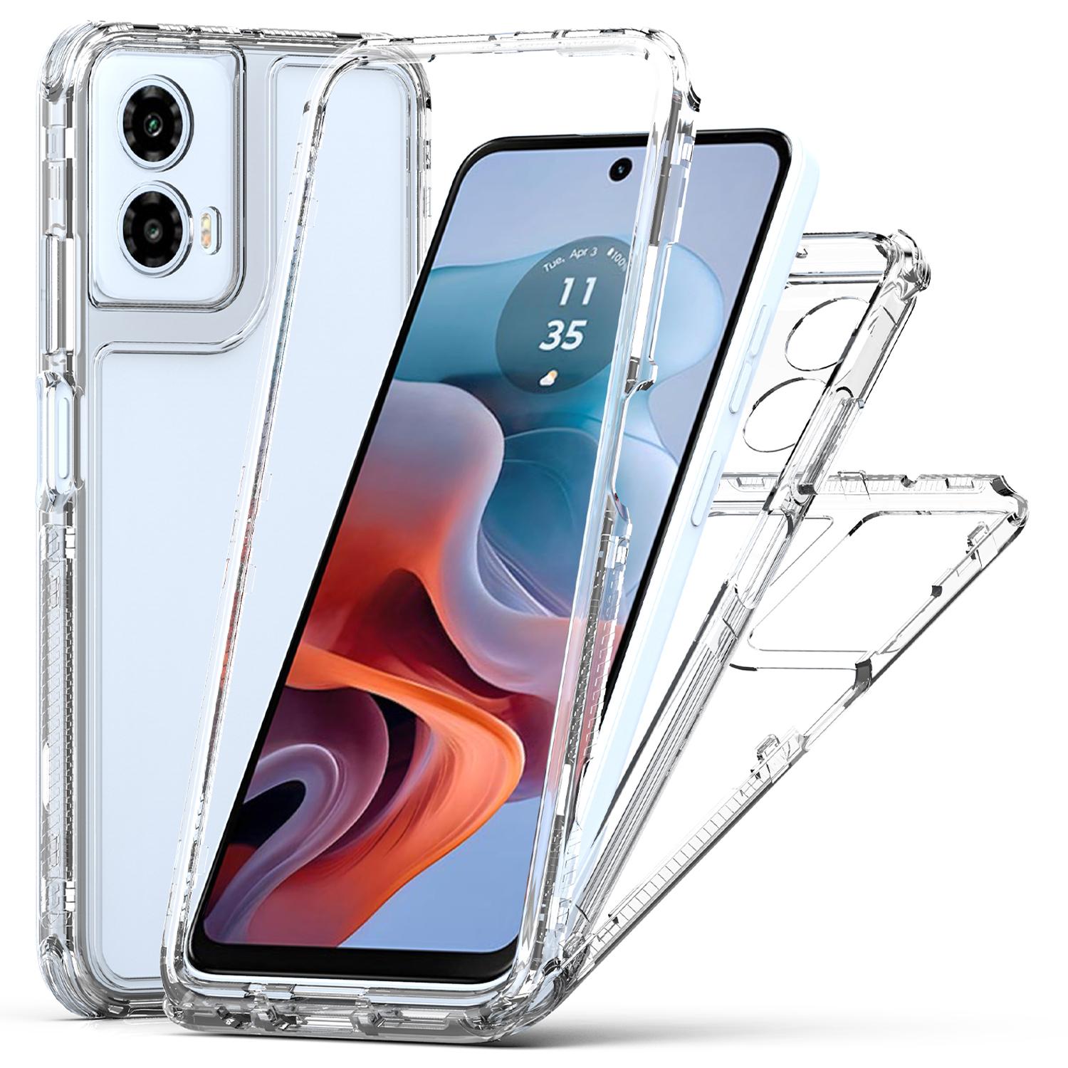 

Чехол для Motorola Moto G45 5G/G34 5G 3-в-1 Защитный чехол для телефона из акрила+ТПУ A